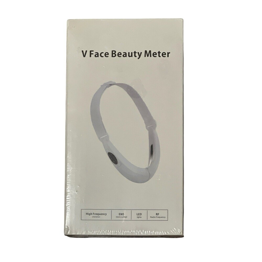 V Face Beauty Meter EMS RF LED Neck & Face Lift Massager HY18 Sealed USB New